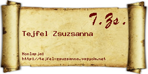 Tejfel Zsuzsanna névjegykártya