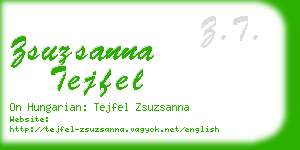 zsuzsanna tejfel business card